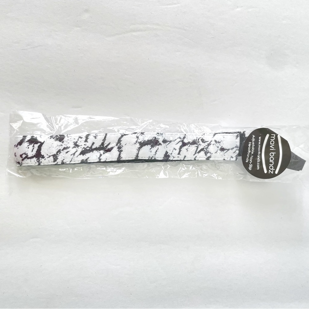Mavi Bandz 7/8" Headband Slithering Snakeskin White Marble